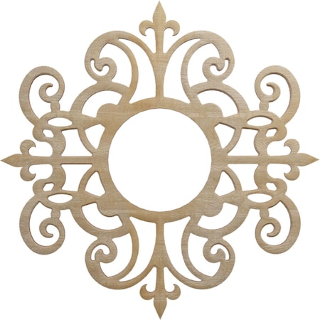 Ekena Millwork Dijon Wood Fretwork Pierced Ceiling Medallion, Hickory, 16"OD x 5 1/4"ID x 3/8"T CMWP16X16X0375DIHI